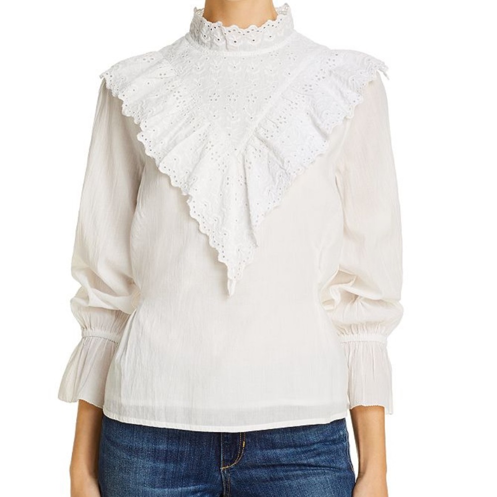 Notes Du Nord Lace Eyelet Blouse